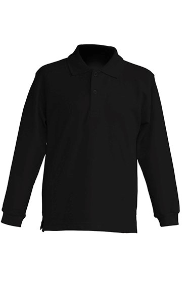 KID POLO UNISEX BAMBINO MANICA LUNGA ( JHK T-SHIRT ) nero